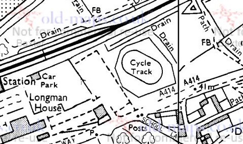 Harlow - Harlow Track : Map credit Old-Maps.co.uk historic maps